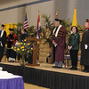 Fontbonne University > Andy Dusanowsky steps forward to open the Convocation ceremony.